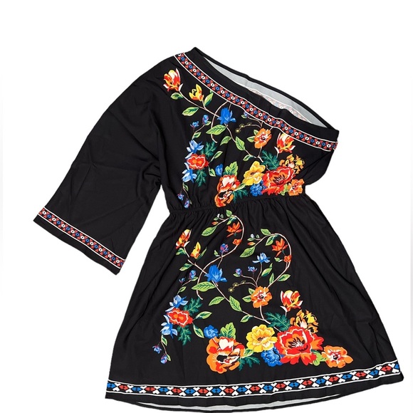 Bohemian one shoulder mini dress - Picture 3 of 3